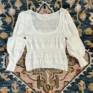 Like New Cute Light Draw Waist Sweater